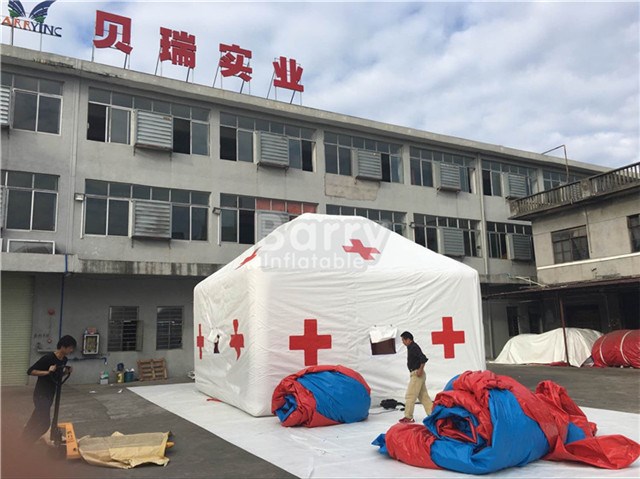 Customized Large Inflatable Medical Tent / Rescue Tent For Army Emergency BY-IT-054